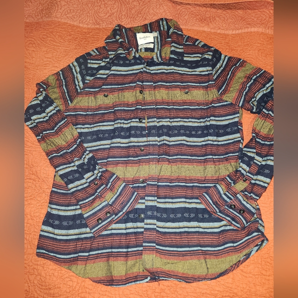Goodfellow & Co Multicolor Striped Casual Shirt